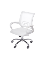 Cadeira Office Escritório Rodízio Or Design 3310 Tok Branca