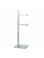 Papeleira de Chão Quadrado com Reserva Dupla Inox 304 - 4026 
