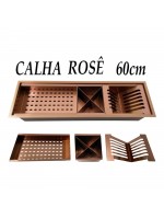 Calha Escorredor Rosê Embutir Úmida Inox 60cm CAL-007 