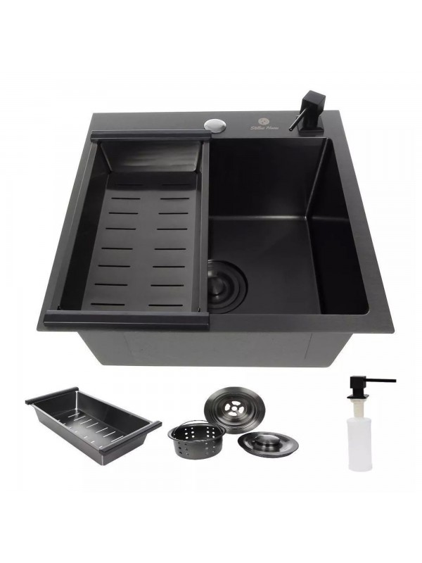 Cuba Gourmet Aço Inox Com Acessórios Preta 44x44 Cub-005
