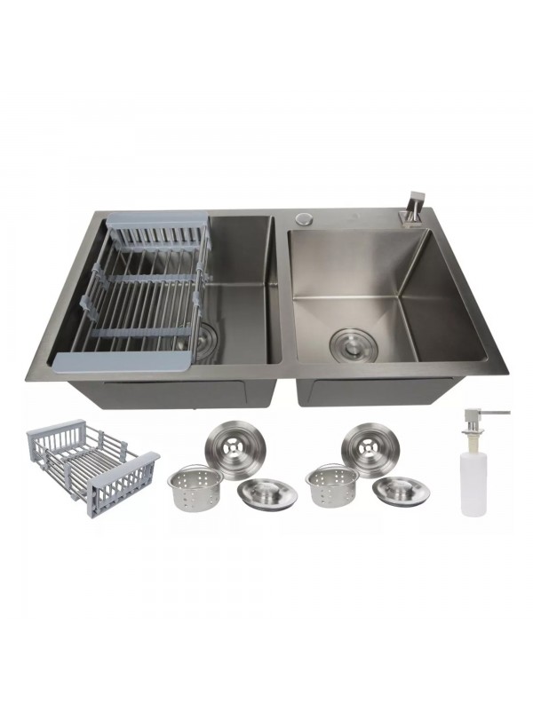 Cuba Gourmet Dupla Aço Inox Escovada 78x43cm Cub-008