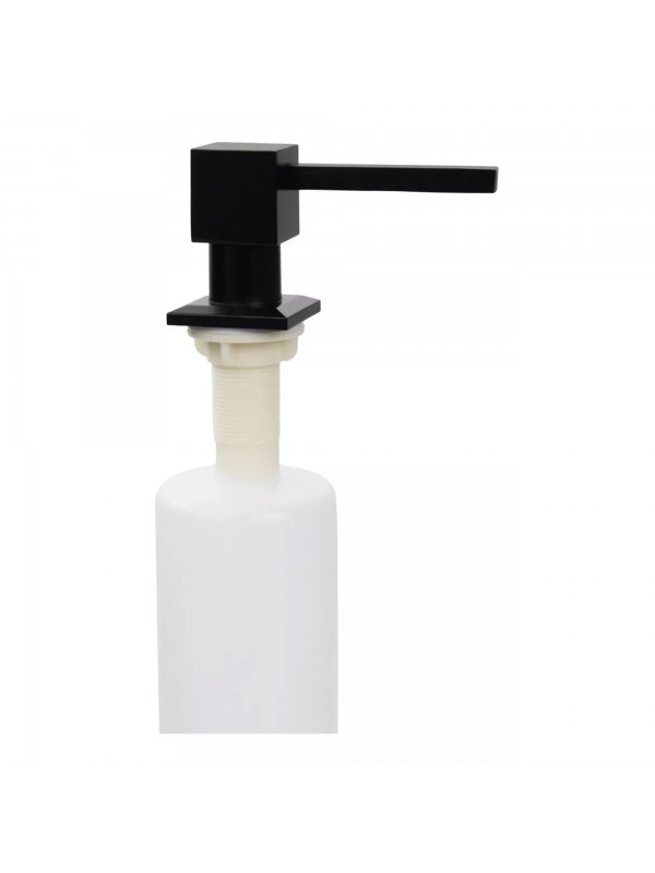 Dispenser Dosador Embutir Inox Quadrado Preto 500ml DIS-001 