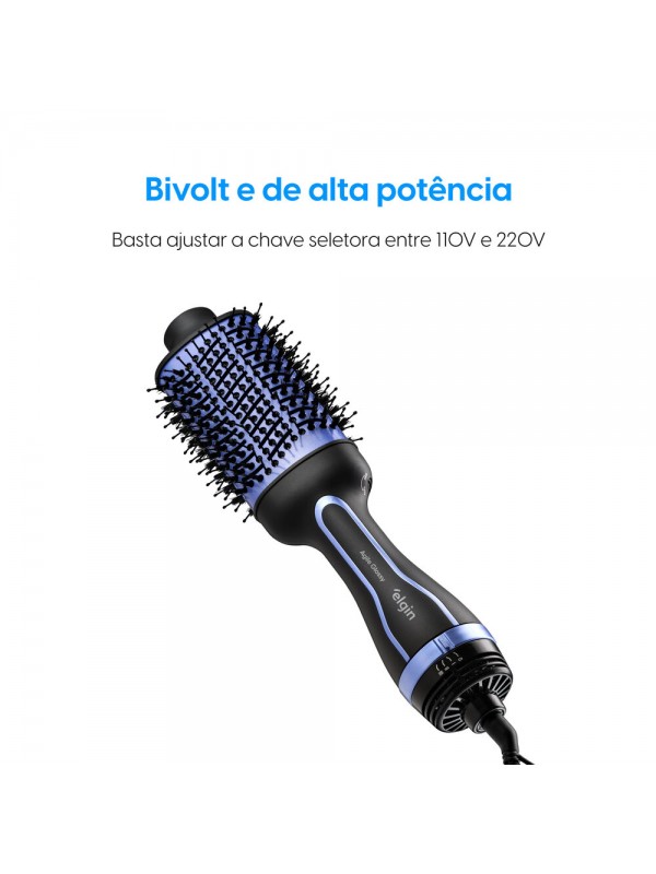 Escova Secadora Agile Glossy 3 em 1 Bivolt 1300W Elgin