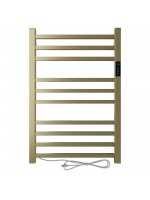 Toalheiro Térmico Dourado Escovado Quadrado com Timer - Bivolt - Saída do Fio Lado Esquerdo