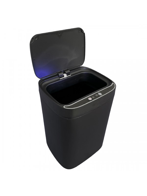 Lixeira Inteligente Automática Preta com Sensor e Led 13L