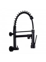 Torneira Cozinha Gourmet De Parede Preta Black Par-002
