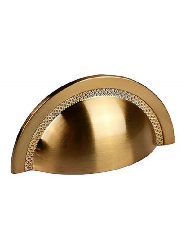 Puxador Shell 64mm Red Gold Brilhante Zen Design