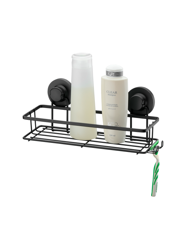 Suporte para Shampoo Faciliti com Ventosa Preto 0355
