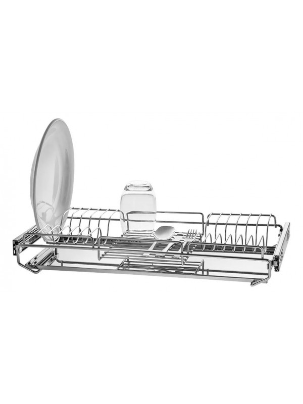Escorredor De Louça Aéreo Deslizante Com Bandeja Inox 57cm 2747 Schmitt
