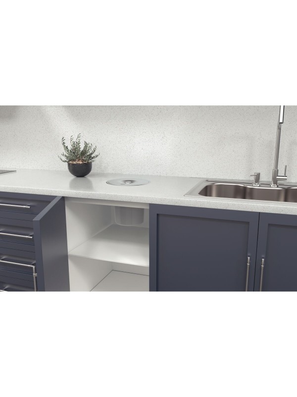 Lixeira de Embutir Tramontina Inox 5L Clean Round Redonda