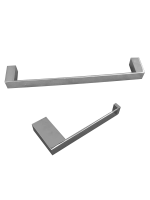 Kit Papeleira Toalheiro 30cm Slim Trendmetais