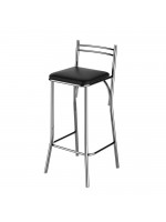 Banqueta Cozinha Cromada Quadrada Genova Baixa 50cm - Flape