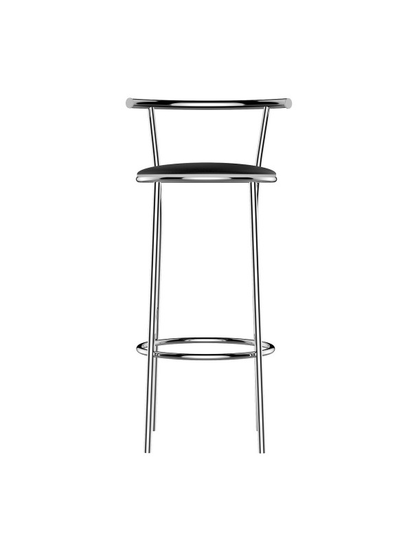 Banqueta Cozinha Cromada Redonda Mônaco Alta 70cm - Flape