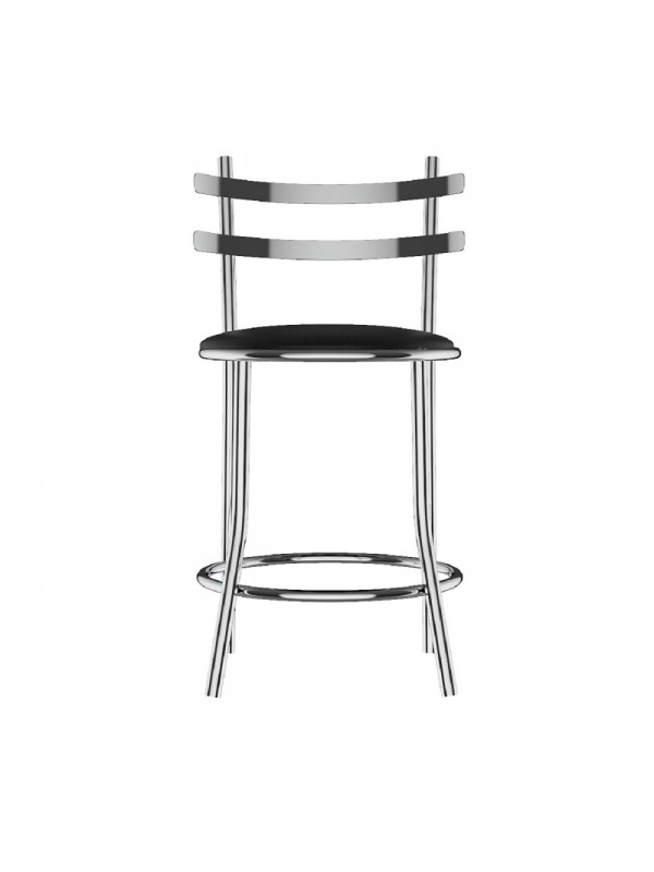 Banqueta Cozinha Cromada Redonda Siena Alta 70cm - Flape