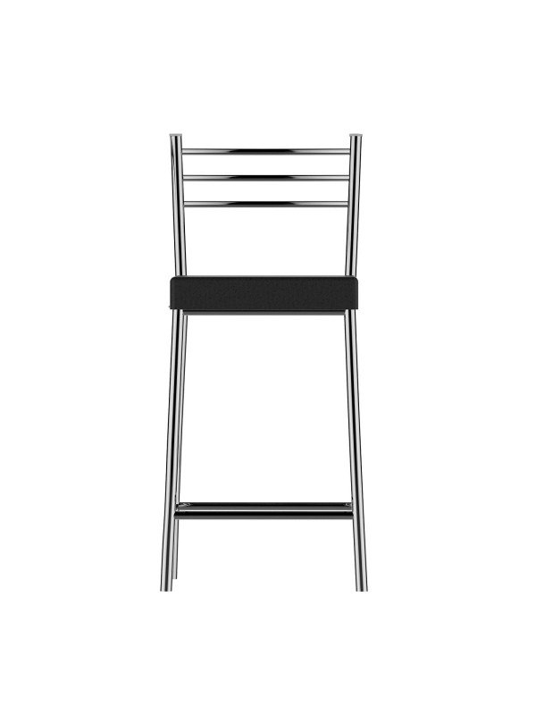 Banqueta Cozinha Cromada Quadrada Turim Alta 70cm Flape