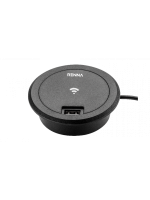 Carregador Wireless Usb Mesa Embutir Portátil Ø60mm