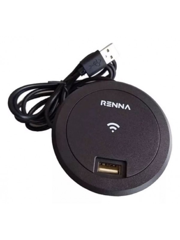 Carregador Wireless Usb Mesa Embutir Portátil Ø60mm