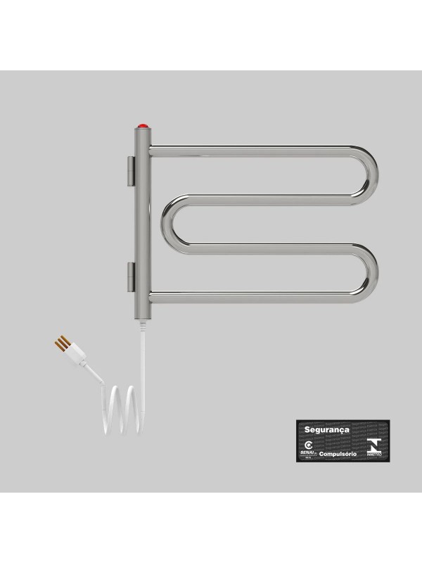 Aquecedor de Toalhas Térmico Articulado Compacto Inox 