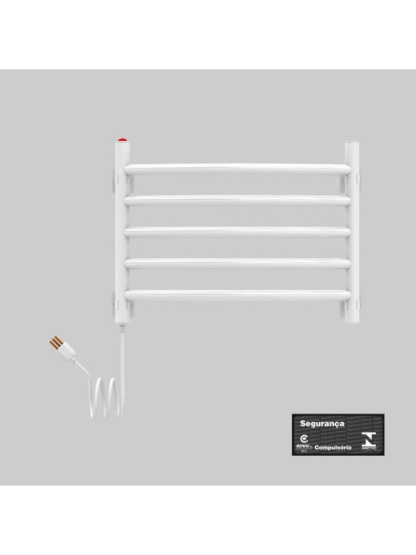 Aquecedor de Toalhas Térmico Decorato Curvo Branco ou Preto