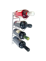 Adega de Parede Aramada Cromada Duler 83110 | Suporte Vinho 4 Garrafas