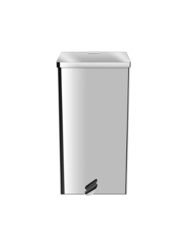 Lixeira Quadrada c/ Pedal Aço Inox 100 Litros Ecobin