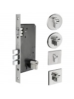 Fechadura Porta Rolete 03 Pinos Quadrada ou Redonda Chave Multiponto - Cilindro 9cm