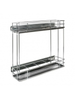 Porta Latas / Óleo De Base 140x450x475mm Cromado Bandeja GTB - 7206 