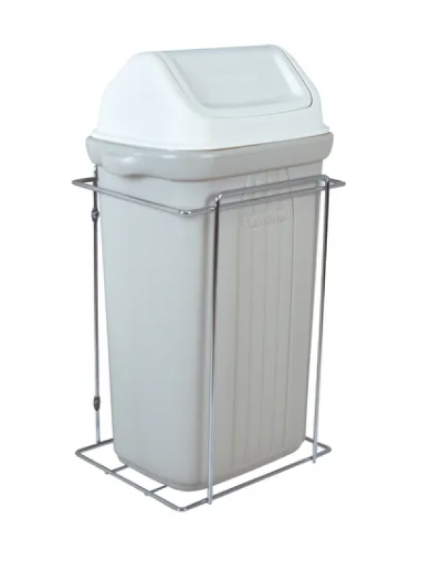 Lixeira Simples 10 Litros Fixa P/ Cozinha / Banheiro Cromada GTB - 7076 