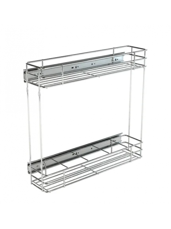 Porta Latas / Óleo Lateral 120x430x475mm Cromado GTB - 7020