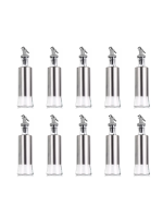 Kit 10 Galheteiros Azeite Vinagre Oléo 300ml Vidro e Inox