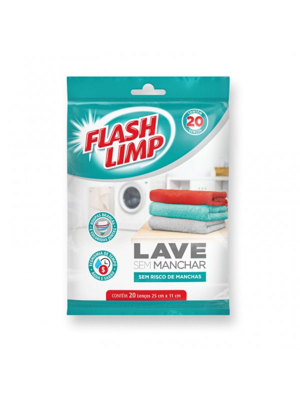 Lenço Antimanchas Lave Roupas sem Manchar Flashlim