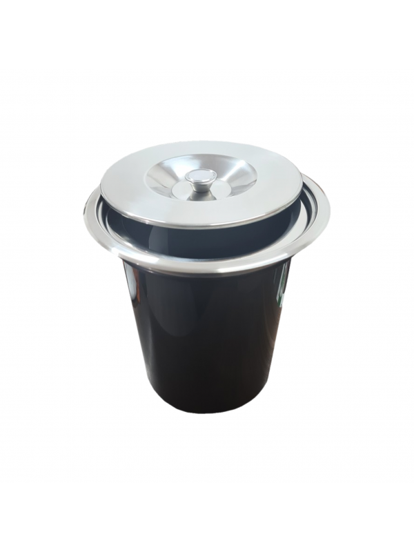 Lixeira de Embutir 5 Litros Tampa Inox Polido - Kzi
