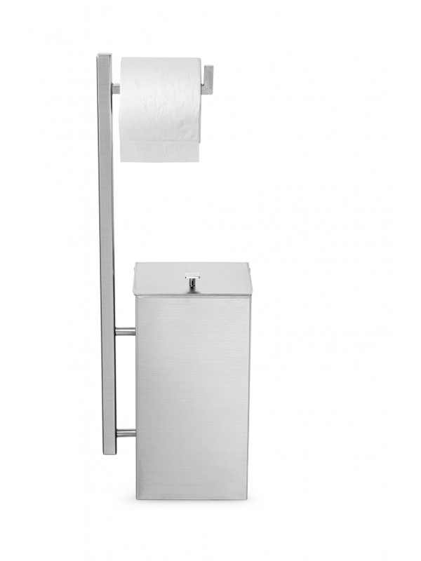Lixeira 4 Litros com Papeleira Inox Escovado Ecobin