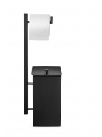 Lixeira 8 Litros com Papeleira Preto Fosco Ecobin 