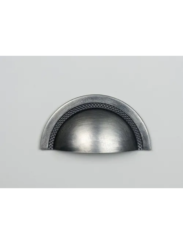 Puxador Estilo Concha 64mm Níquel Velho Zen Design
