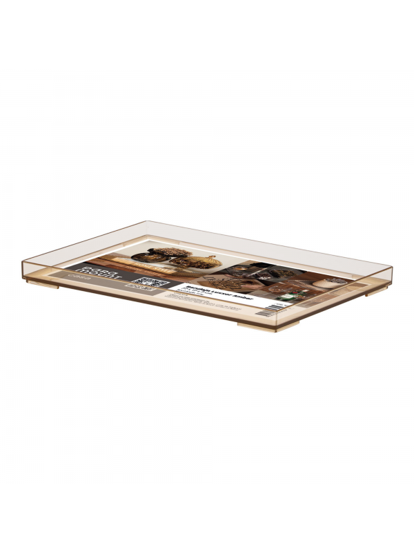 Bandeja Retangular Decorativa Amber Paramount | Design Moderno para Servir e Organizar Bandeja Retangular Decorativa Amber Paramount | Design Moderno para Servir e Organizar