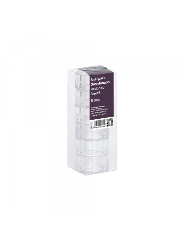 Anel para Guardanapo Bisotê Cristal Redondo 2130 - Kit 6 Peças Mesa Posta Elegante Anel para Guardanapo Bisotê Cristal Redondo 2130 - Kit 6 Peças Mesa Posta Elegante