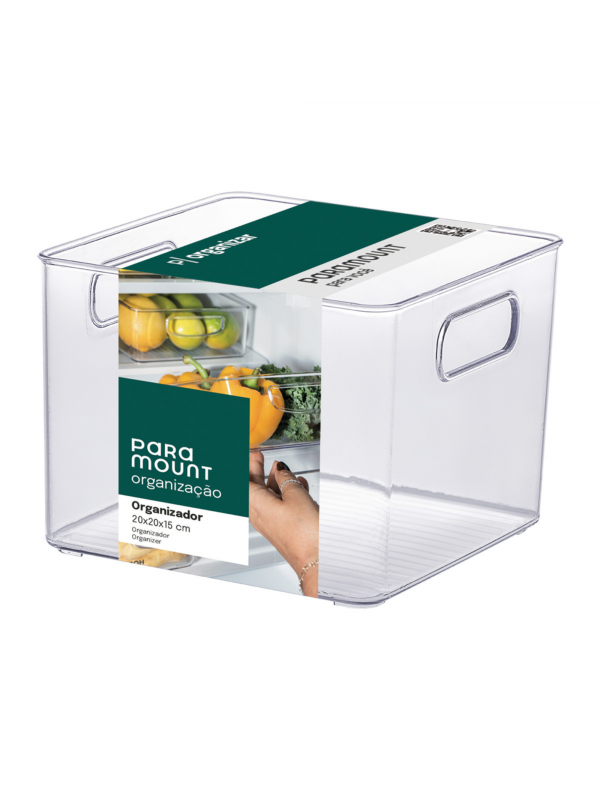 Organizador Diamond Cristal Transparente Grande Paramount - Multiuso para Maquiagem, Gavetas e Banheiro Organizador Diamond Cristal Transparente Grande Paramount - Multiuso para Maquiagem, Gavetas e Banheiro