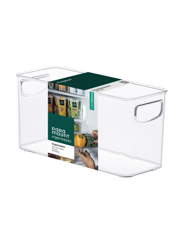 Organizador Diamond Cristal Paramount - Porta Maquiagem, Pincéis e Utensílios Elegante