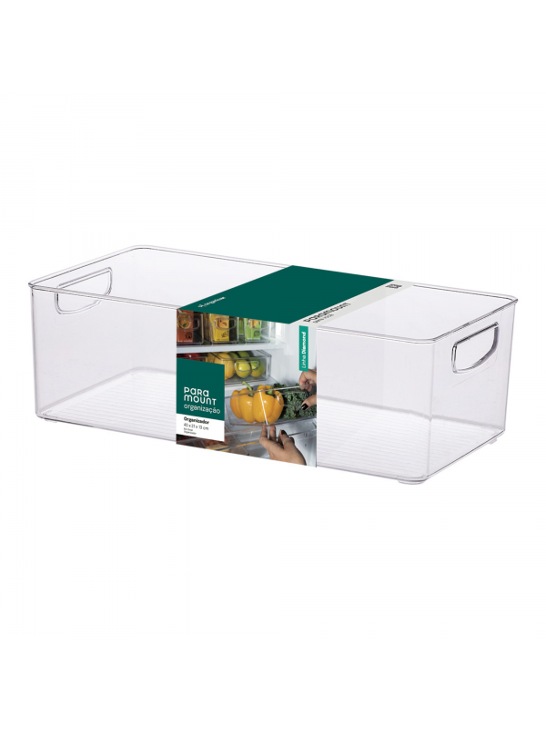 Organizador Retangular Diamond Cristal 40cm - Paramount | Otimize Armários e Gavetas Organizador Retangular Diamond Cristal 40cm - Paramount | Otimize Armários e Gavetas