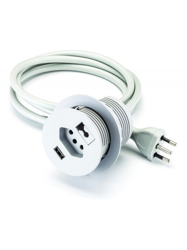 Passa Fio com Tomada e USB – Renna