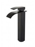 Torneira Banheiro Preta Lavabo Cascata Monocomando Bica Alta
