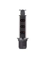 Torre De Tomada Retrátil Multiplug Embutir Mesa Granito Inox