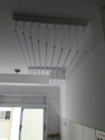 Varal De Teto Individual 10 Varetas Branco - 100cm