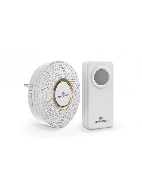 Campainha Wireless Sem Fio Branca Bivolt Comfort Door 100mts