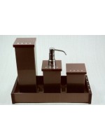 Kit Potes para Banheiro Acrílico SEM STRASS - Chocolate