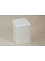 Porta Algodão/Cotonetes em Acrílico Jateado