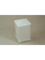 Porta Algodão/Cotonetes em Acrílico Pérola