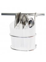 Porta Talheres Plástico C/ Suporte Inox Jomer 3023