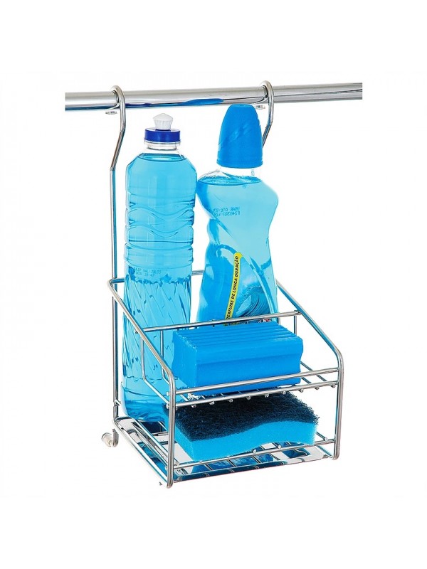 Porta Detergente, Sabão , Esponja Aço Cromado Jomer 4650